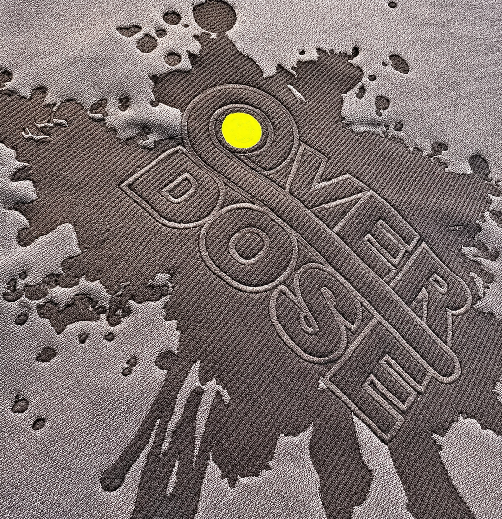 Overdose Embroidery Splatter Logo HOODIE : Black Smoke