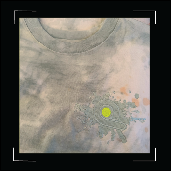 Overdose Embroidery Logo TEE : Multi Colored Tie Dye