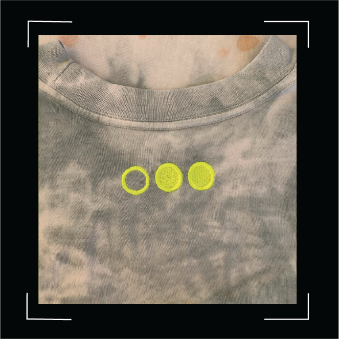 Overdose Embroidery Logo TEE : Multi Colored Tie Dye