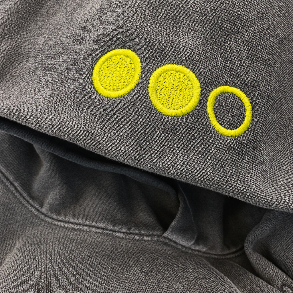 Overdose Embroidery Splatter Logo HOODIE : Black Smoke