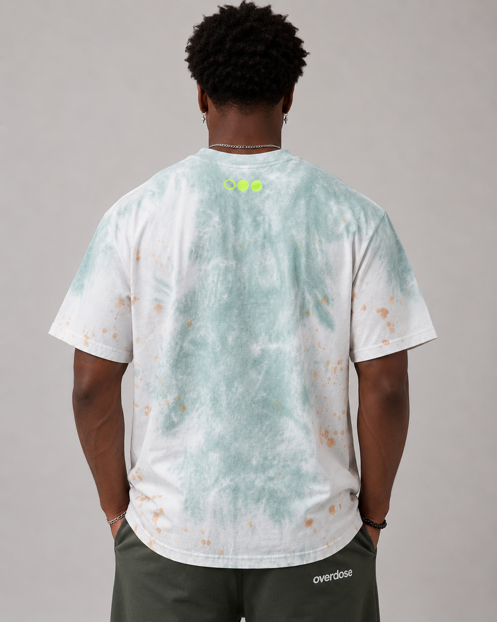 Overdose Embroidery Logo TEE : Multi Colored Tie Dye