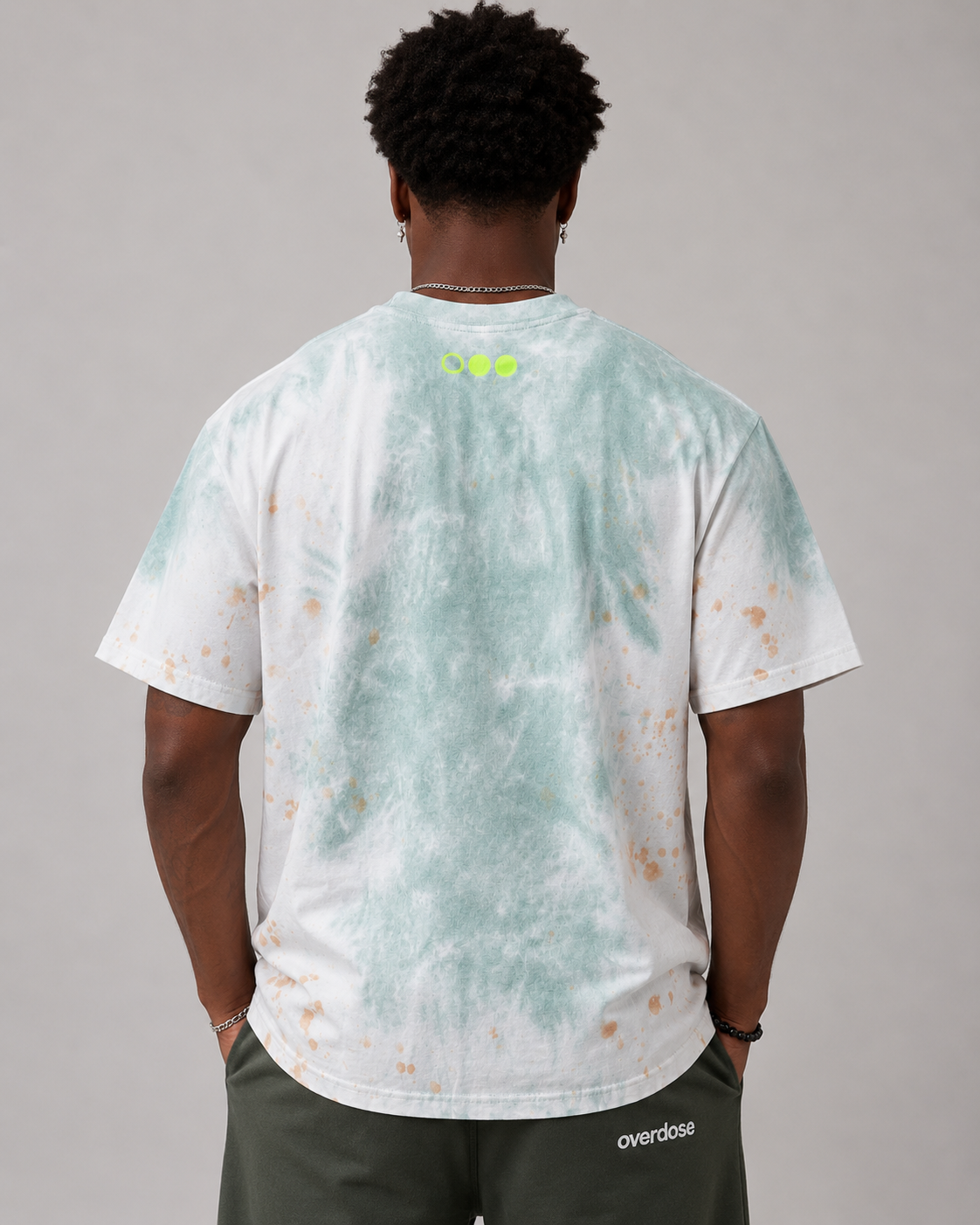 Overdose Embroidery Logo TEE : Multi Colored Tie Dye