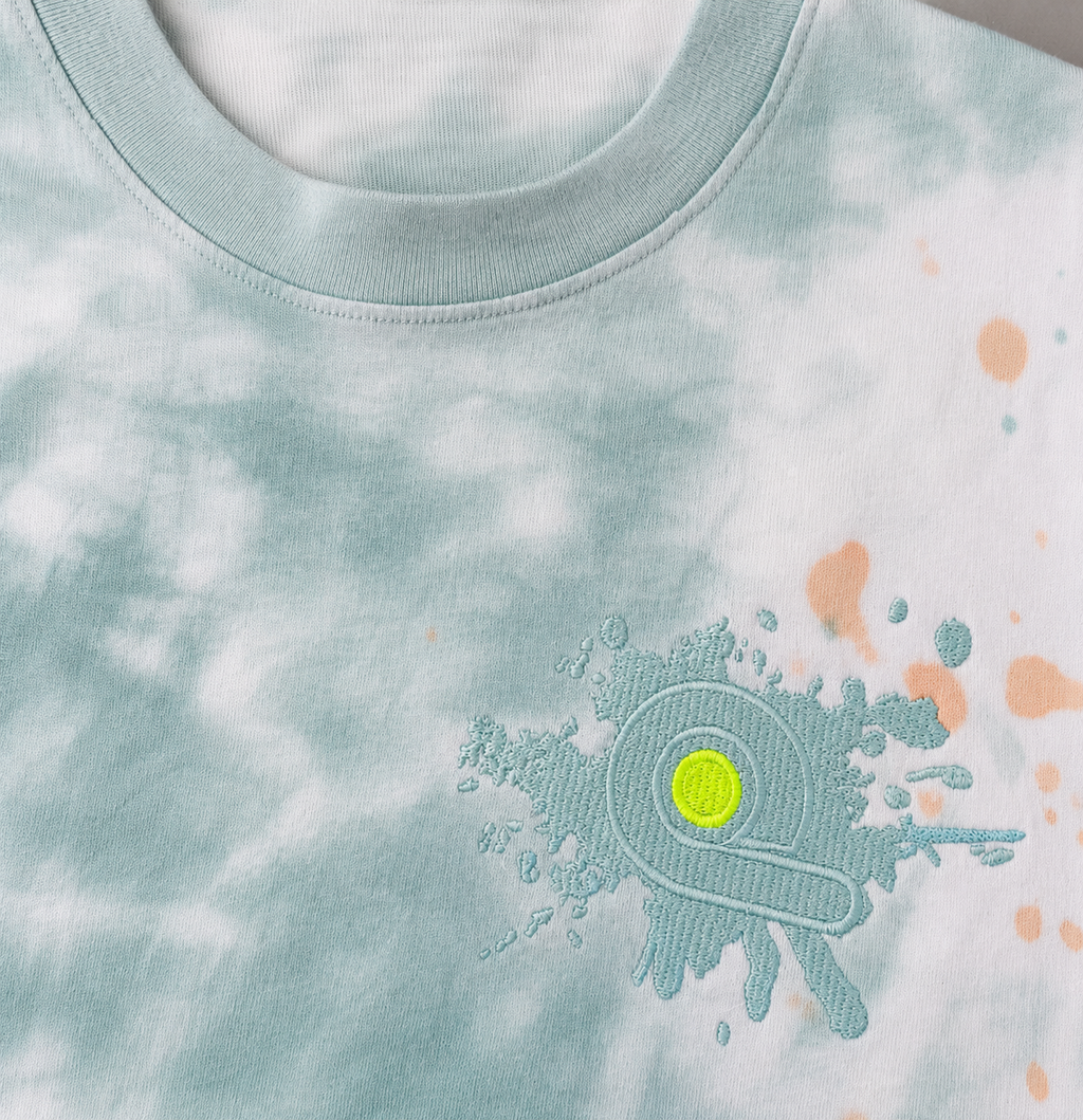 Overdose Embroidery Logo TEE : Multi Colored Tie Dye