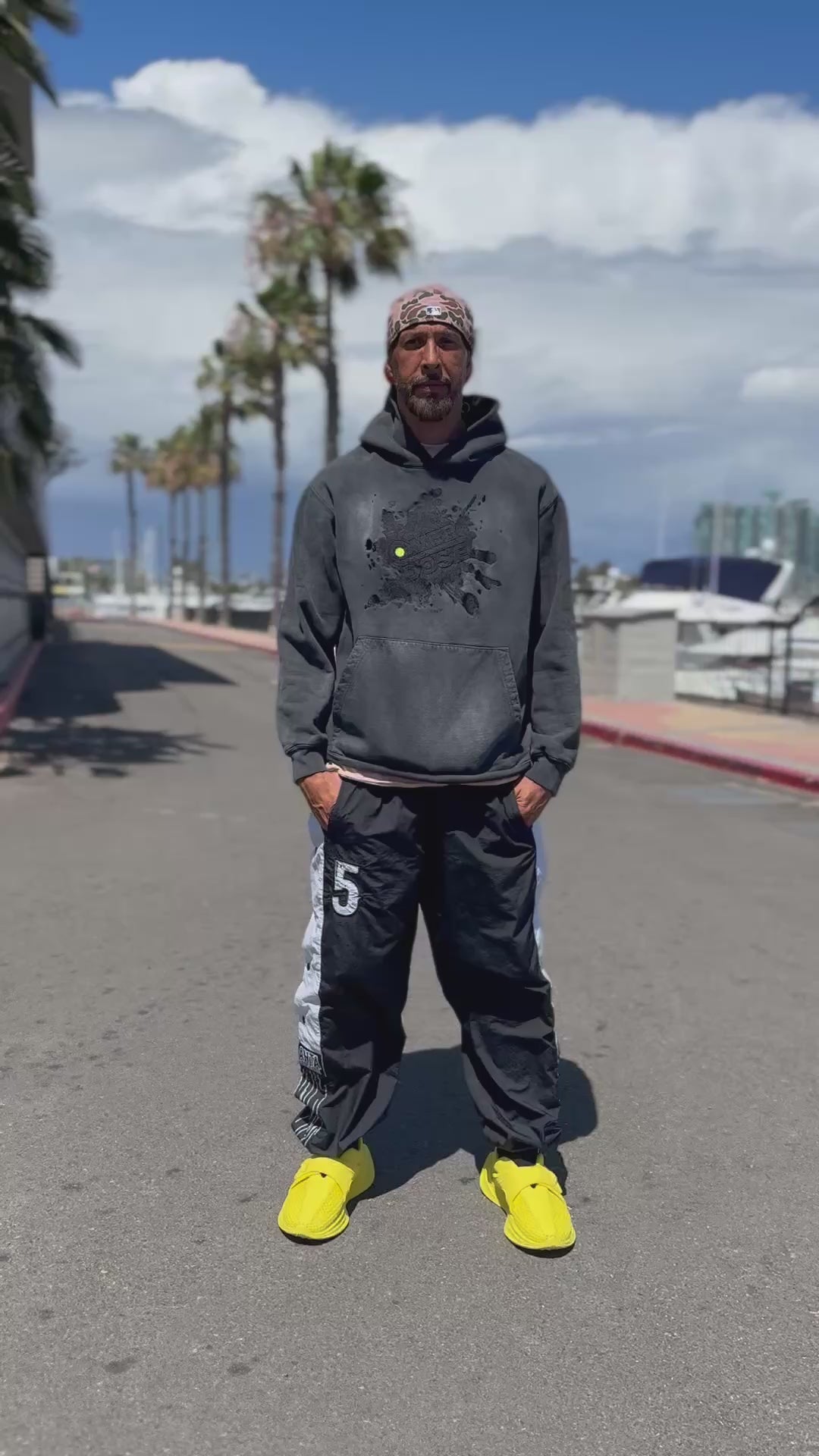 Overdose Embroidery Splatter Logo HOODIE : Black Smoke