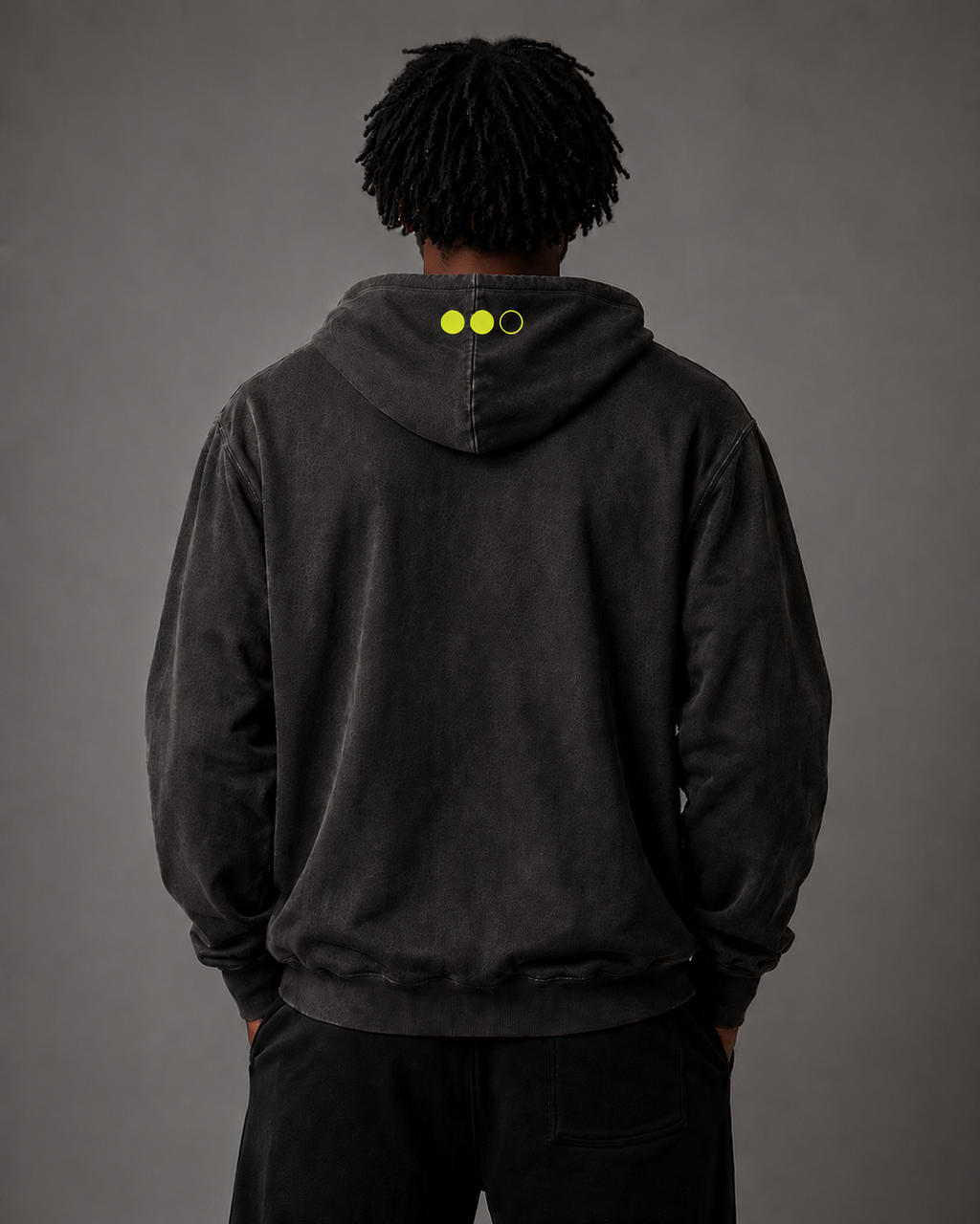 Overdose Embroidery Splatter Logo HOODIE : Black Smoke