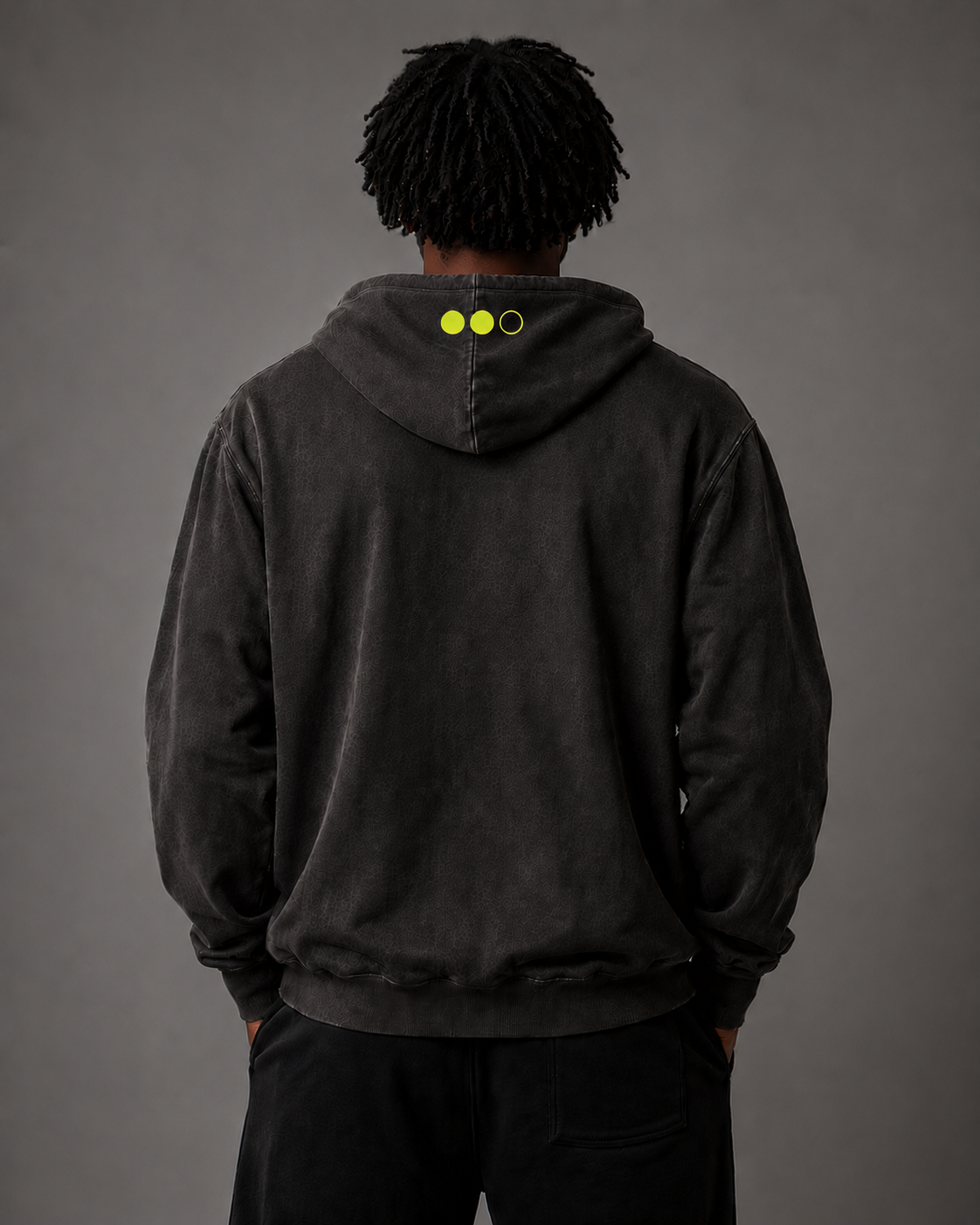 Overdose Embroidery Splatter Logo HOODIE : Black Smoke